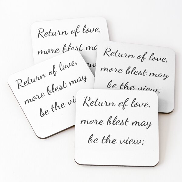 Item preview, “Return of love, more blest may be the view;” - handwriting black designed and sold by ariksworld.
