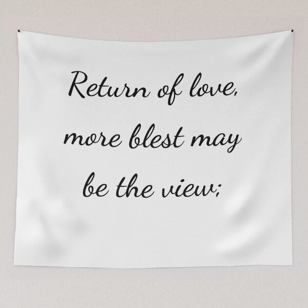 Item preview, “Return of love, more blest may be the view;” - handwriting black designed and sold by ariksworld.