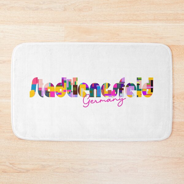 Item preview, Stadtlengsfeld, Germany, Vibrant Abstract City Typography Art designed and sold by Wanderful-roads.