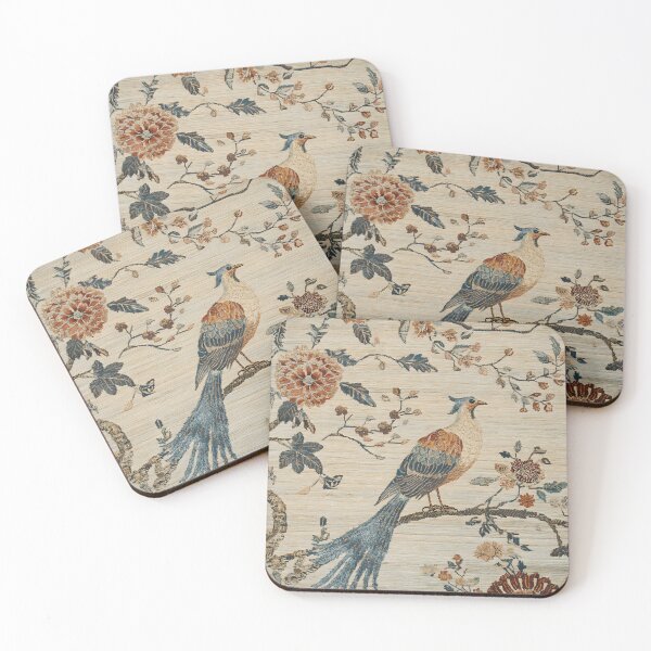 Item preview, Vintage Tapestry Bird on Blooming Branch | Botanical Textile Wall Art designed and sold by GrinGalore.