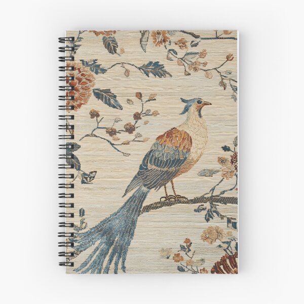 Item preview, Vintage Tapestry Bird on Blooming Branch | Botanical Textile Wall Art designed and sold by GrinGalore.