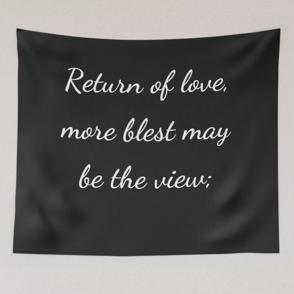 Item preview, “Return of love, more blest may be the view;” - handwriting white designed and sold by ariksworld.