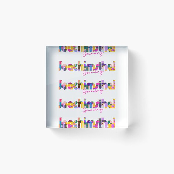 Item preview, Joachimsthal, Germany, Vibrant Abstract City Typography Art designed and sold by Wanderful-roads.
