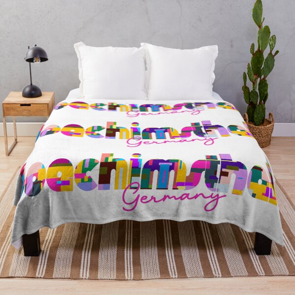 Item preview, Joachimsthal, Germany, Vibrant Abstract City Typography Art designed and sold by Wanderful-roads.