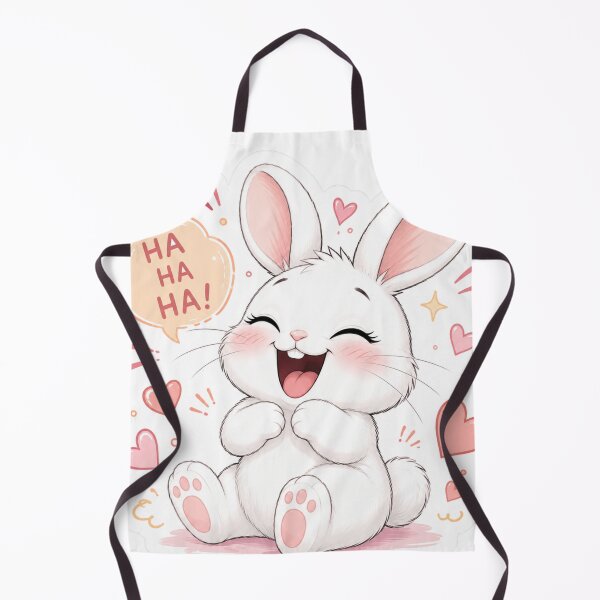 Item preview, Cute Laughing Bunny Sticker | Happy Kawaii Rabbit designed and sold by Snikdha.