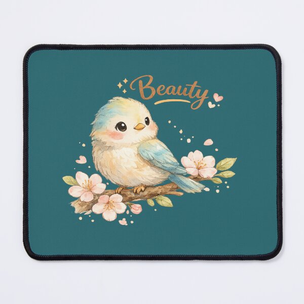Item preview, Beauty – Watercolor Bird on Branch Cartoon Sticker designed and sold by PearlPathFinds.