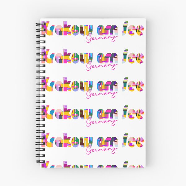 Item preview, Krakow am See, Germany, Vibrant Abstract City Typography Art designed and sold by Wanderful-roads.