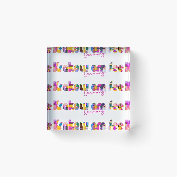 Item preview, Krakow am See, Germany, Vibrant Abstract City Typography Art designed and sold by Wanderful-roads.