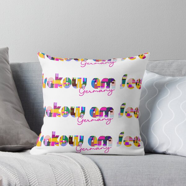 Item preview, Krakow am See, Germany, Vibrant Abstract City Typography Art designed and sold by Wanderful-roads.