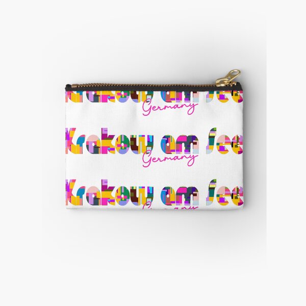 Item preview, Krakow am See, Germany, Vibrant Abstract City Typography Art designed and sold by Wanderful-roads.