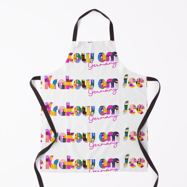 Item preview, Krakow am See, Germany, Vibrant Abstract City Typography Art designed and sold by Wanderful-roads.