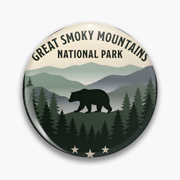 Item preview, Great Smoky Mountains National Park Bear Badge designed and sold by Imaginationbeyond.
