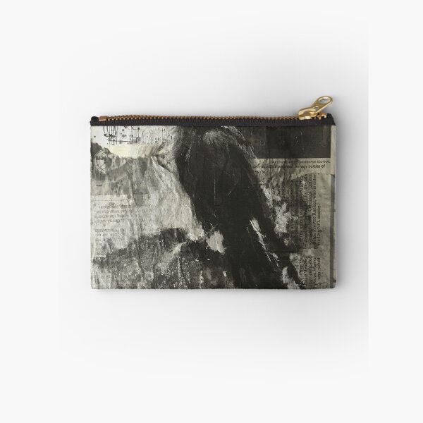 Item preview, Moody Abstract Crow Newspaper Collage designed and sold by TadeoNivar.