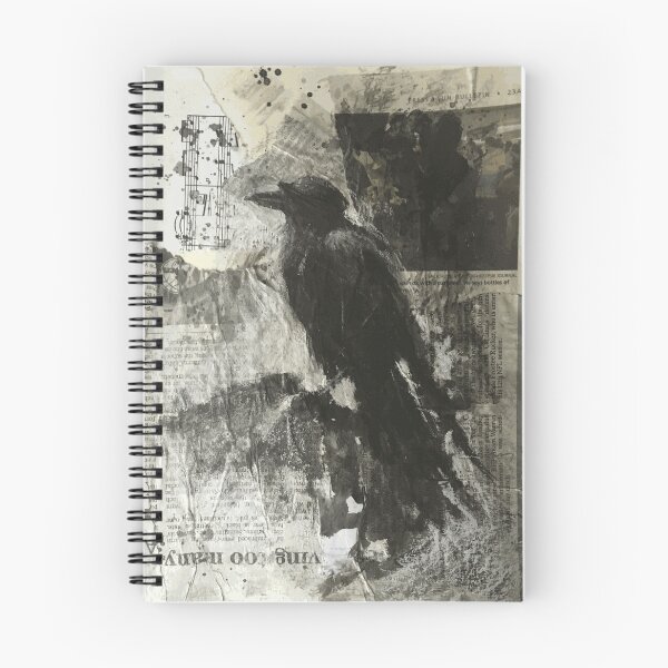 Item preview, Moody Abstract Crow Newspaper Collage designed and sold by TadeoNivar.