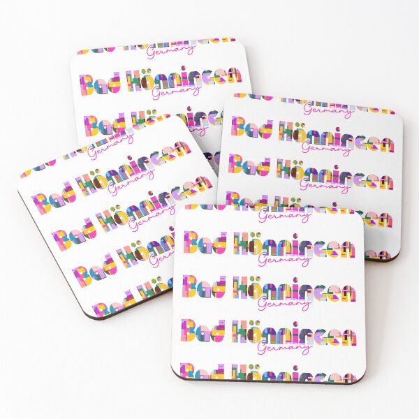 Item preview, Bad Hönningen, Germany, Vibrant Abstract City Typography Art designed and sold by Wanderful-roads.