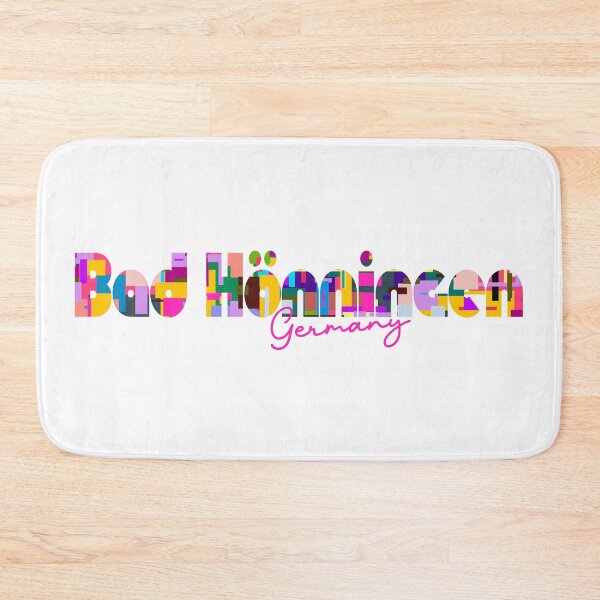 Item preview, Bad Hönningen, Germany, Vibrant Abstract City Typography Art designed and sold by Wanderful-roads.
