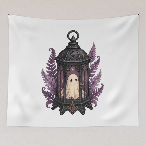 Item preview, Tiny Ghost in a Fern Lantern designed and sold by The-Art-of-D.
