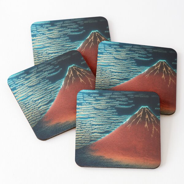 Item preview, Golden Red Fuji | Luxury Neon Ukiyo-e Re:Mix | Japanese | Mount Fuji Metal designed and sold by vekotpu.