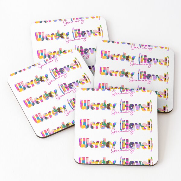Item preview, Werder (Havel), Germany, Vibrant Abstract City Typography Art designed and sold by Wanderful-roads.