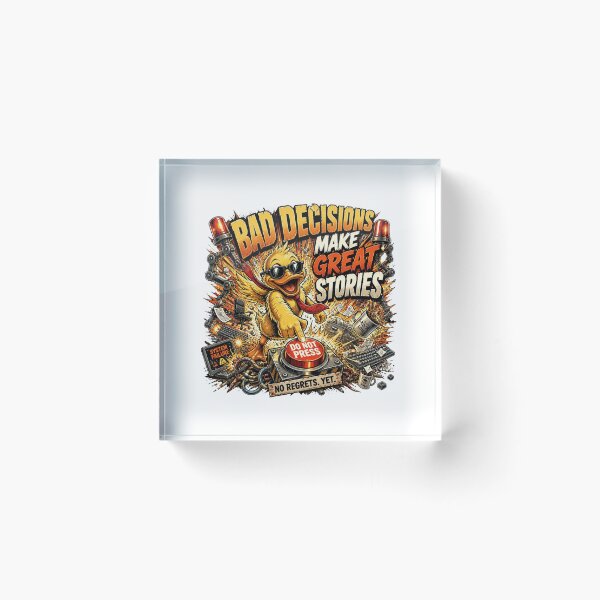 Item preview, Bad Decisions Make Great Stories – Funny Sarcastic Duck Vintage Comic designed and sold by Cavalier-org.