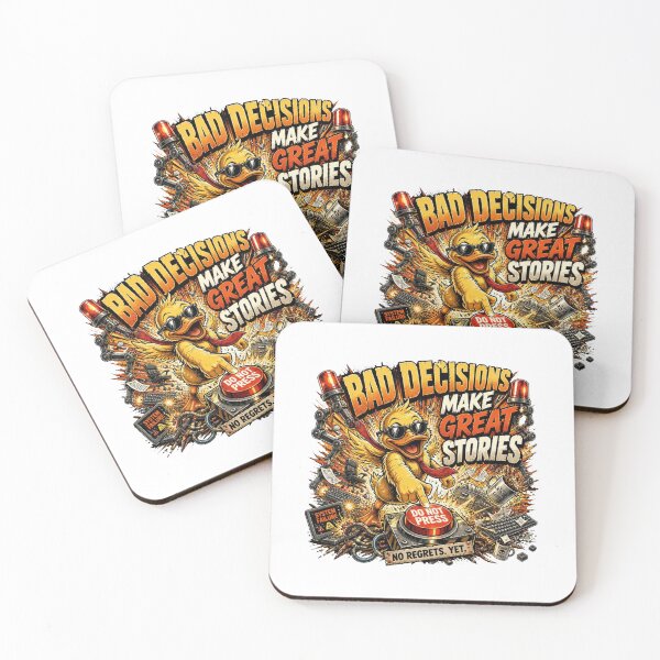 Item preview, Bad Decisions Make Great Stories – Funny Sarcastic Duck Vintage Comic designed and sold by Cavalier-org.