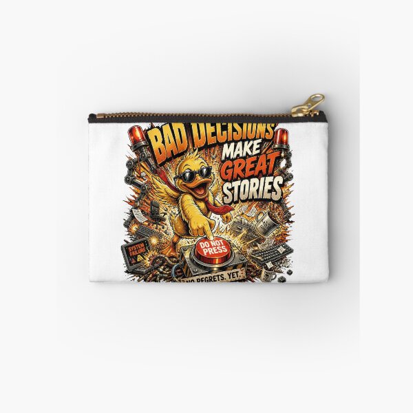 Item preview, Bad Decisions Make Great Stories – Funny Sarcastic Duck Vintage Comic designed and sold by Cavalier-org.