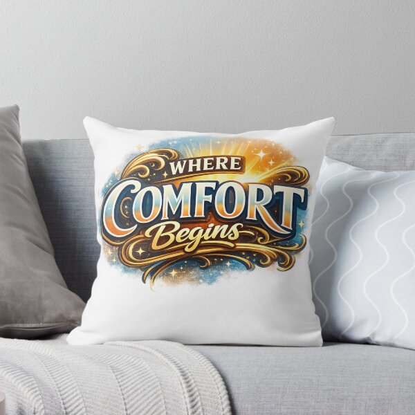 Item preview, Where Comfort Begins Elegant Glow Typography T‑Shirt designed and sold by EdgeSphere.