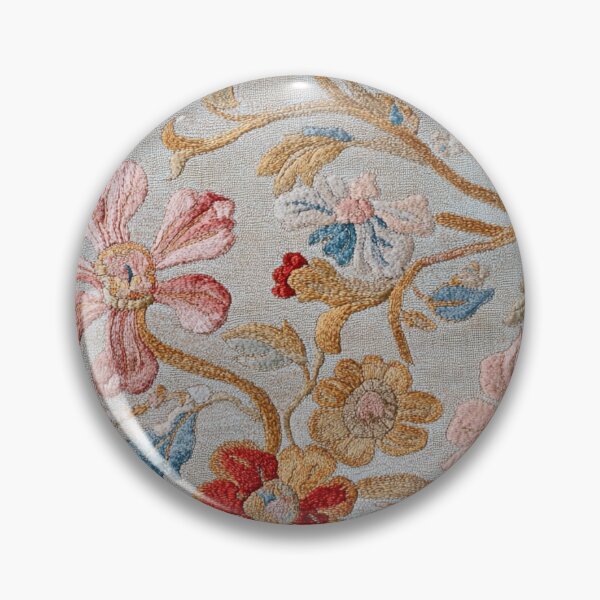 Item preview, Vintage Floral Embroidery Pattern | Antique Botanical Textile Art designed and sold by GrinGalore.