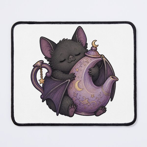 Item preview, Sleepy Bat Hugging a Moon Teapot designed and sold by The-Art-of-D.