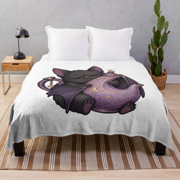 Item preview, Sleepy Bat Hugging a Moon Teapot designed and sold by The-Art-of-D.