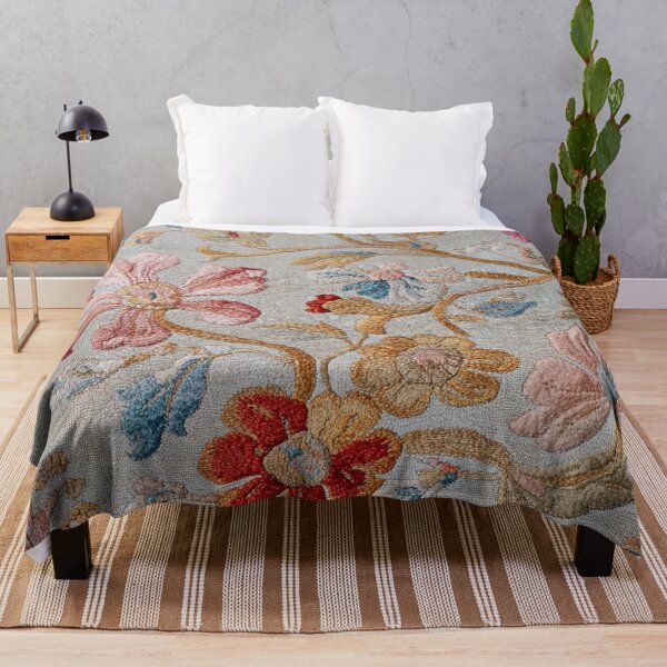 Item preview, Vintage Floral Embroidery Pattern | Antique Botanical Textile Art designed and sold by GrinGalore.