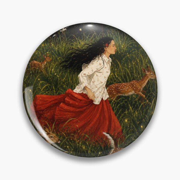 Item preview, Enchanted Forest Woman with Deer Wall Art | Whimsical Nature Fantasy Print | Woodland Decor designed and sold by AbstractAuraArt.