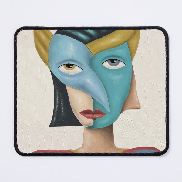 Item preview, Alien No.9 – The Reflective Horn Guardian | Cubist Sci-Fi Character Art designed and sold by aekritdeach.