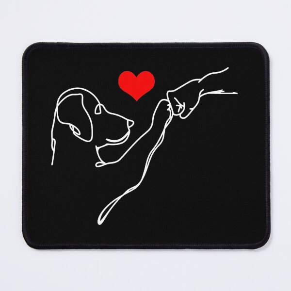 Item preview, Dog Paw Fist Bump Minimalist Heart Line Art designed and sold by GiaoCalonas.