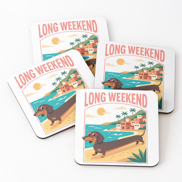 Item preview, Long Weekend - Funny Dachshund Summer Vacation designed and sold by Custom3DPrints.