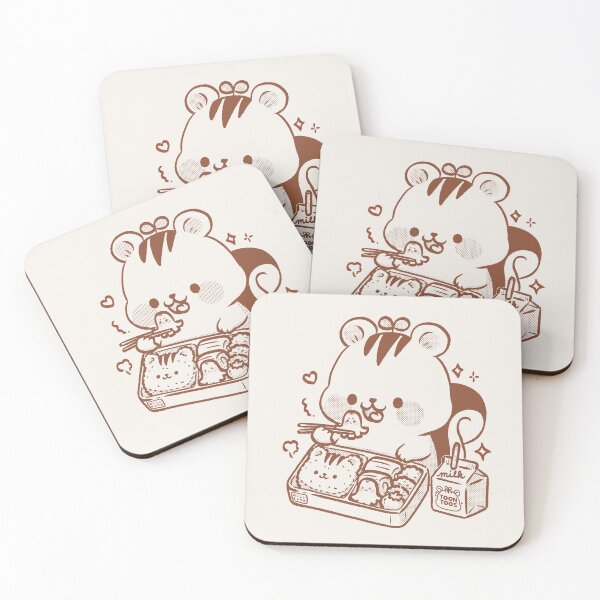 Item preview, Cute Squirrel Eating Kyaraben Kawaii Character Bento Illustration designed and sold by ToonToos.