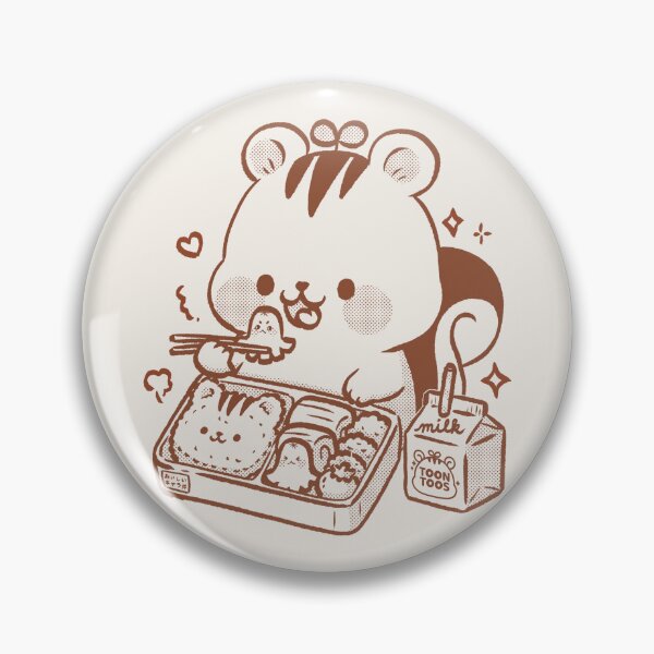 Item preview, Cute Squirrel Eating Kyaraben Kawaii Character Bento Illustration designed and sold by ToonToos.