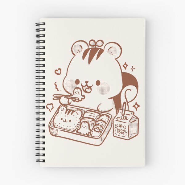 Item preview, Cute Squirrel Eating Kyaraben Kawaii Character Bento Illustration designed and sold by ToonToos.