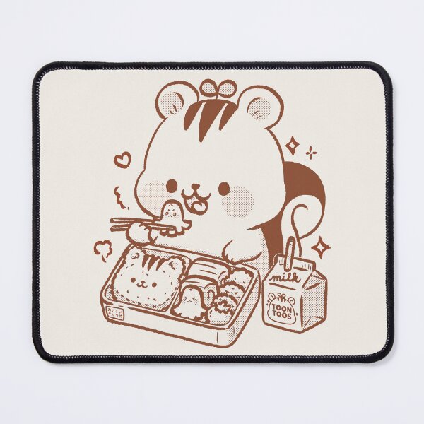 Item preview, Cute Squirrel Eating Kyaraben Kawaii Character Bento Illustration designed and sold by ToonToos.