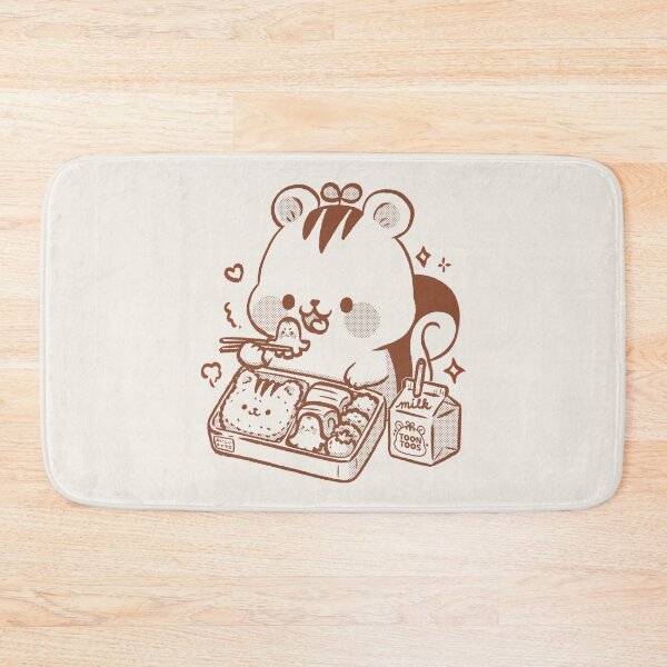 Item preview, Cute Squirrel Eating Kyaraben Kawaii Character Bento Illustration designed and sold by ToonToos.