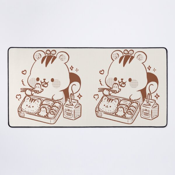 Item preview, Cute Squirrel Eating Kyaraben Kawaii Character Bento Illustration designed and sold by ToonToos.