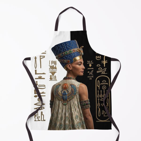 Item preview, Queen Nefertiti Ancient Egyptian Art | Royal Pharaoh Portrait with Hieroglyphics designed and sold by Queen Cleopatra.