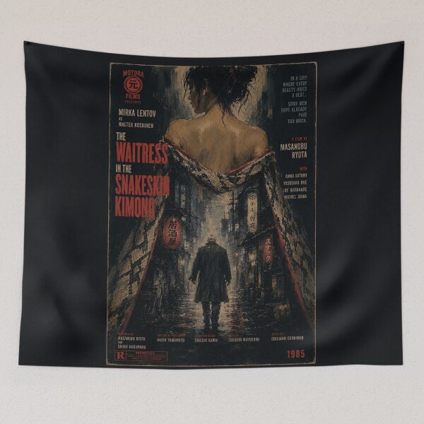 Item preview, Walter Koskinen and the Snake Skin Kimono Waitress – Fictional Neo-Noir Poster designed and sold by Histoire s du Cinéma B.
