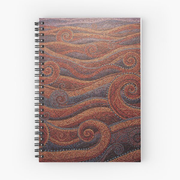 Item preview, Aboriginal Dot Waves | Earth Tone Abstract Pointillism designed and sold by GrinGalore.
