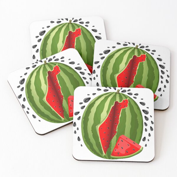 Item preview, Watermelon Palestine Map Slice and seeds designed and sold by BluedarkArt.