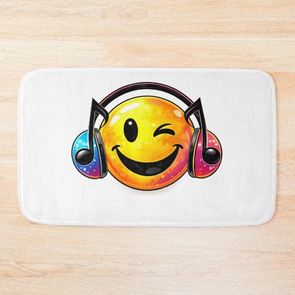 Item preview, Winking Smiley with Music Note Headphones | Cute DJ Emoji Design | Music Lover Gift | Kawaii Headphone Sticker | Graphic T-Shirt | Happy Music Art designed and sold by thesmilngnature.