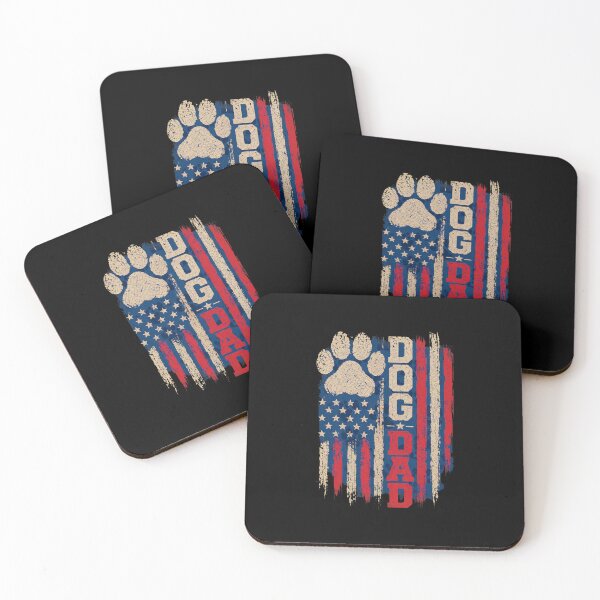 Item preview, Vintage Patriotic Dog Dad American Flag Paw designed and sold by GiaoCalonas.