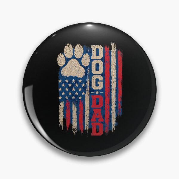 Item preview, Vintage Patriotic Dog Dad American Flag Paw designed and sold by GiaoCalonas.