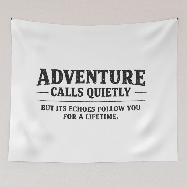 Item preview, Adventure Calls Quietly Vintage Quote Design designed and sold by GabeMountainArt.