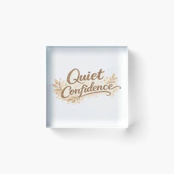 Item preview, Quiet Confidence | Minimal Typography Aesthetic Sticker designed and sold by Genzfirevibes.